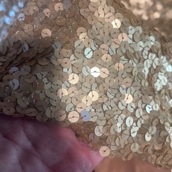 EUC Shelli‎ Segal Gold sequin pencil skirt - size 6 - Picture 7 of 11